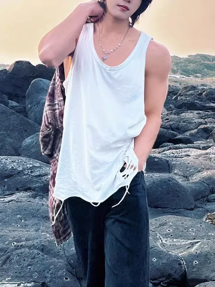 Pure White Fitn Hole T-irt Men's Sle Summer Svel Base irt American Baskeall Sports oulder Pad Casual Cotto...
Pure White Fitn Hole T-irt Men's Sle Summer Svel Base irt American Baskeall Sports oulder Pad Casual Cotto...