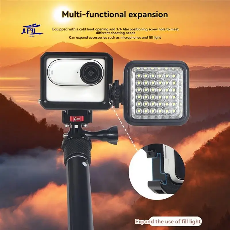 AF91-For Insta360 GO3 / GO 3S Ultra Light Metal Cage Frame Case Protective Shell Protector Accessories Dual Cold Shoes
AF91-For Insta360 GO3 / GO 3S Ultra Light Metal Cage Frame Case Protective Shell Protector Accessories Dual Cold Shoes