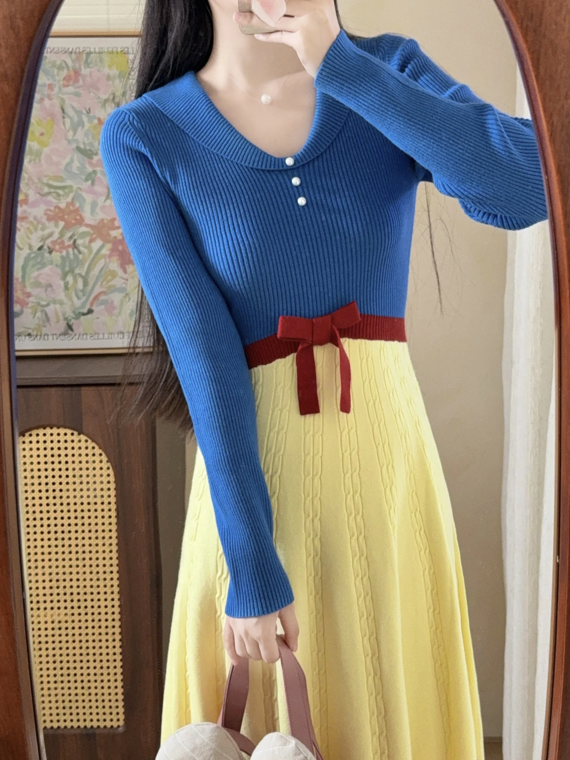 High-Weight Skin-Friendly Knitted Snow White Princ Dr Waist-Cinching Fake Two-Piece round Ne Long Sve Polyester Blend
High-Weight Skin-Friendly Knitted Snow White Princ Dr Waist-Cinching Fake Two-Piece round Ne Long Sve Polyester Blend