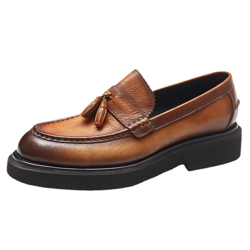 Mens Loafers Spring Autumn Genuine Leather Dress Shoes Men Height Increasing Luxury Breathable Casual Man Shoes Plus Size 38-48
Mens Loafers Spring Autumn Genuine Leather Dress Shoes Men Height Increasing Luxury Breathable Casual Man Shoes Plus Size 38-48