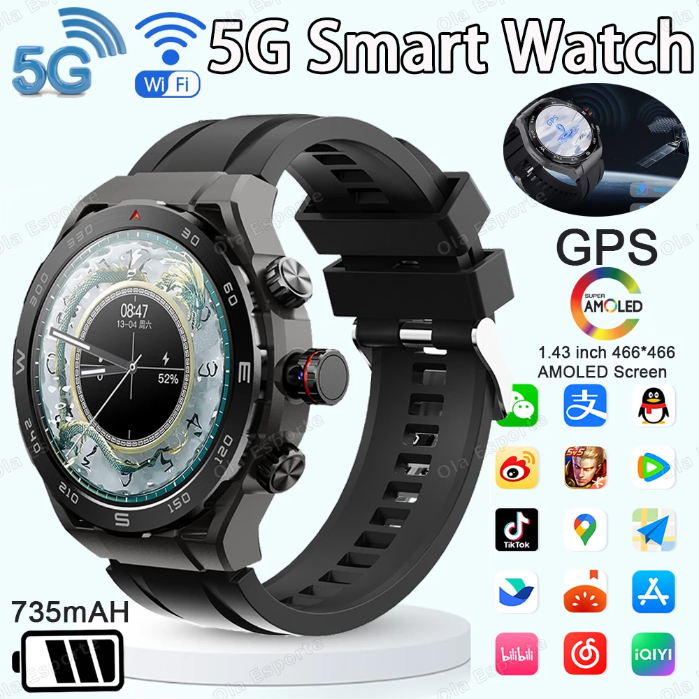 Новые 5G SIM-карта, новые умные часы для мужчин и женщин, 1,43 дюйма, 466*466 AMOLED-экран 190 ° Вращающаяся камера HD-видеозвонок GPS WIFI Smartwatch
Новые 5G SIM-карта, новые умные часы для мужчин и женщин, 1,43 дюйма, 466*466 AMOLED-экран 190 ° Вращающаяся камера HD-видеозвонок GPS WIFI Smartwatch