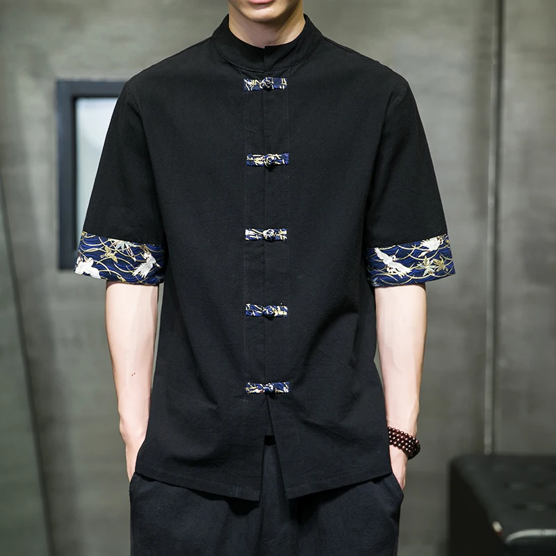 Мужская хлопково-льняная рубашка, летняя легкая тонкая верхняя одежда с короткими рукавами, уличная одежда, свободная повседневная рубашка большого размера с воротником-стойкой, мужская одежда
Мужская хлопково-льняная рубашка, летняя легкая тонкая верхняя одежда с короткими рукавами, уличная одежда, свободная повседневная рубашка большого размера с воротником-стойкой, мужская одежда