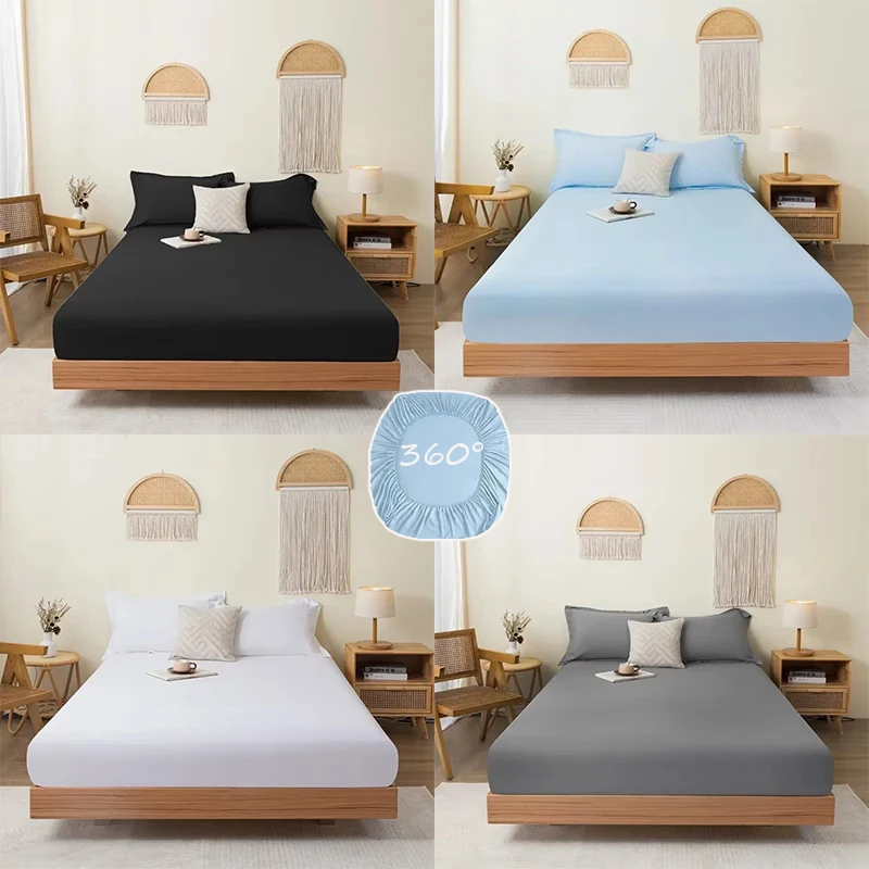 Multiple sizes Soft Fitted Bed Sheet Non Slip Solid Color Mattress Cover with Elastic Bands Adjustable for Bed 120/150/180/200cm
Multiple sizes Soft Fitted Bed Sheet Non Slip Solid Color Mattress Cover with Elastic Bands Adjustable for Bed 120/150/180/200cm