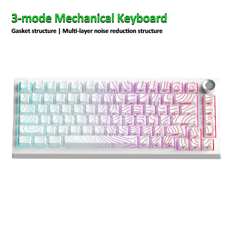 New 81 Keys 3 Mode Mechanical Keyboard Gasket Side-Printed Wired Wireless Bluetooth Office Gaming Esports Dedicated Keyboards
New 81 Keys 3 Mode Mechanical Keyboard Gasket Side-Printed Wired Wireless Bluetooth Office Gaming Esports Dedicated Keyboards