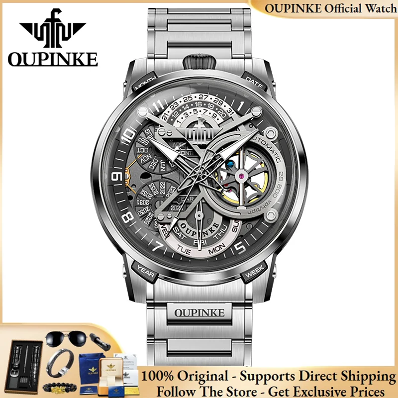 OUPINKE 3278 Brand original authentic watches for man luxury Gift Box Mechanical men's watch with hollow dial with steel belt
OUPINKE 3278 Brand original authentic watches for man luxury Gift Box Mechanical men's watch with hollow dial with steel belt