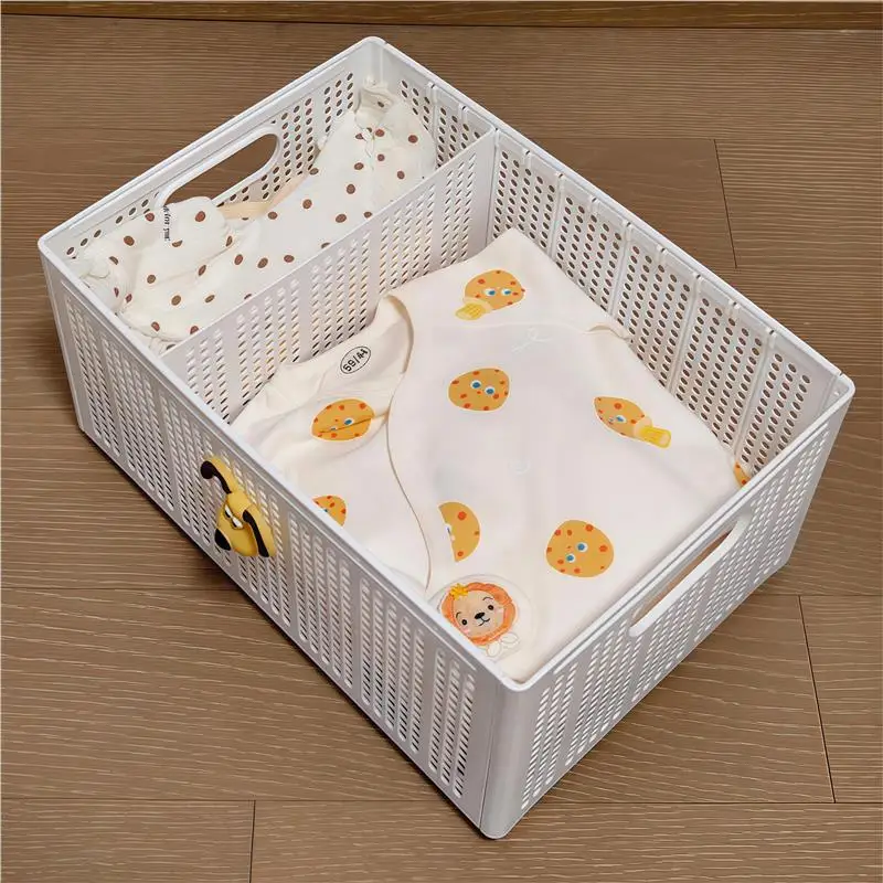 Устойчивая пластиковая корзина для хранения одежды с разделителями для нижнего белья и брюк, органайзер для дома и спальни
Устойчивая пластиковая корзина для хранения одежды с разделителями для нижнего белья и брюк, органайзер для дома и спальни