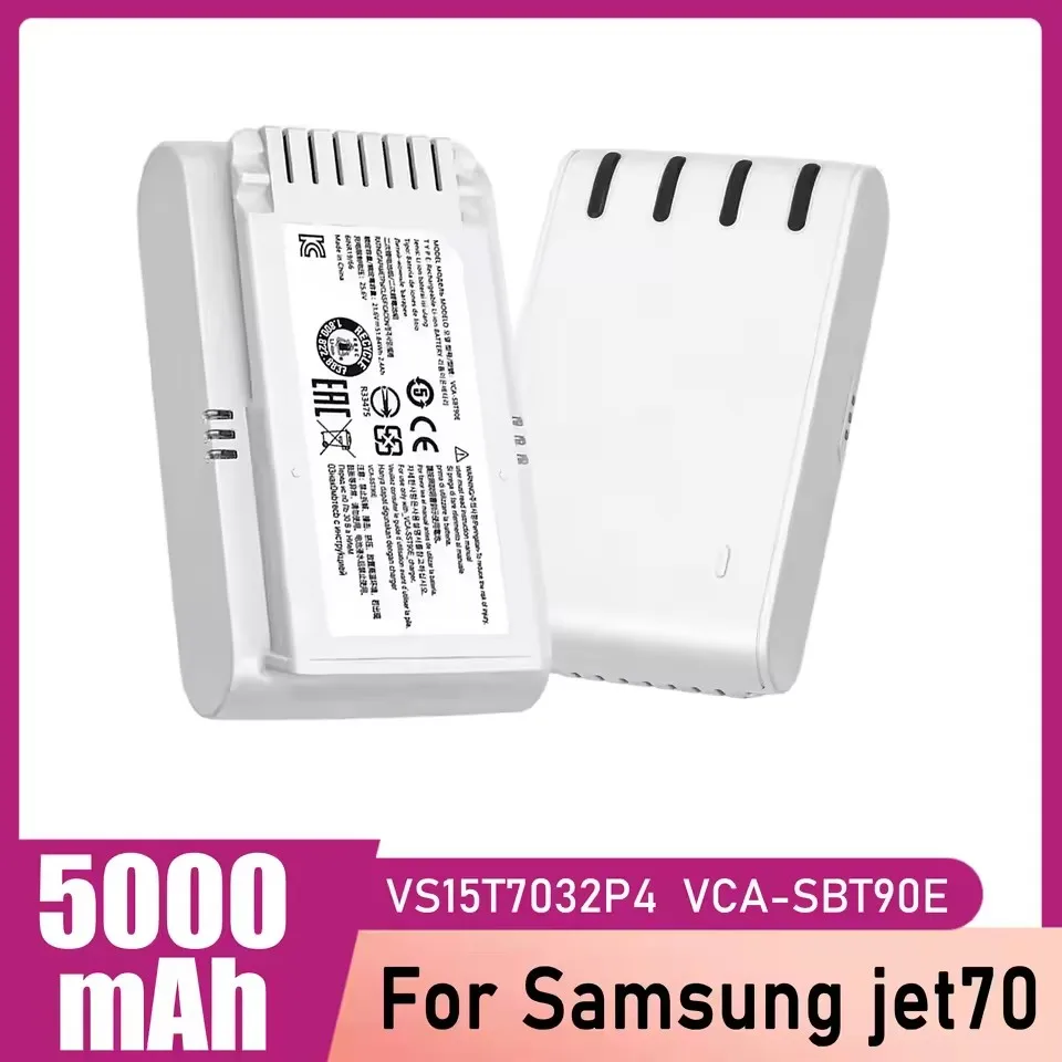 5000mAh Dust collector battery For samsung VS15T7032P4 VCA-SBT90E,VS15R8542S1,Jet90E pet,Jet70 turbo,Jet70 Pro,Jet70 complete
5000mAh Dust collector battery For samsung VS15T7032P4 VCA-SBT90E,VS15R8542S1,Jet90E pet,Jet70 turbo,Jet70 Pro,Jet70 complete
