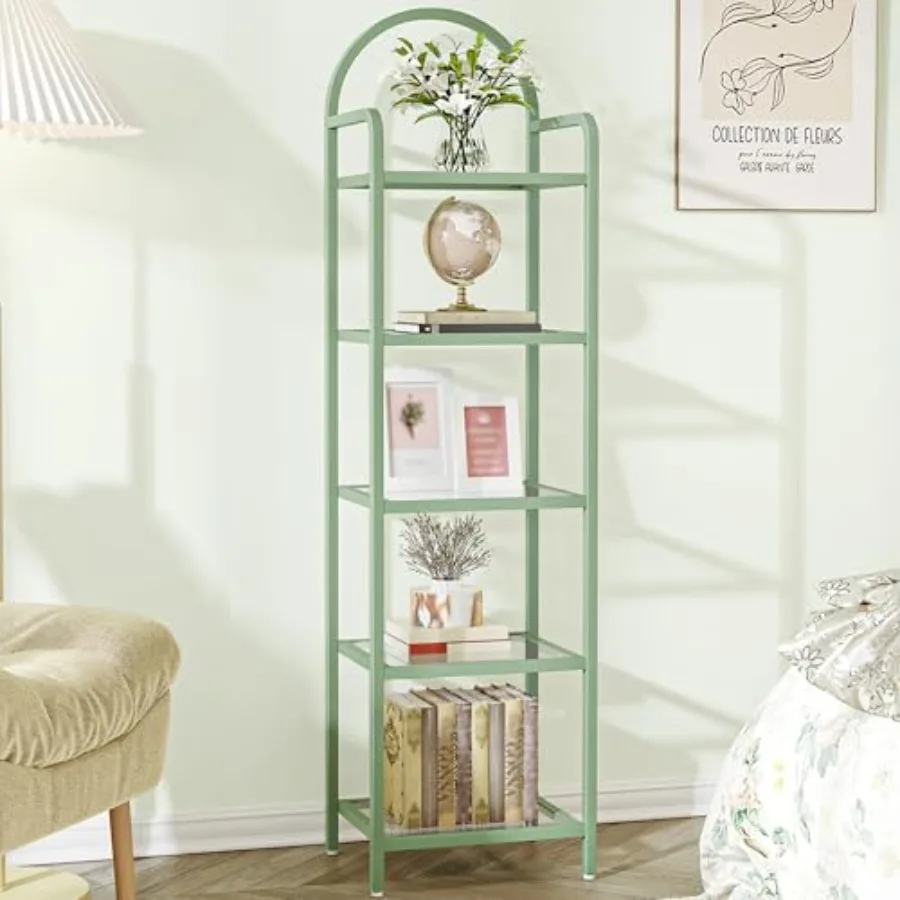 Bookcase Bookshelf Tempered Glass Bookshelves Slim Shelving Unit for Bedroom Bathroom Home Office Steel Frame 5 Tier BC05099C
Bookcase Bookshelf Tempered Glass Bookshelves Slim Shelving Unit for Bedroom Bathroom Home Office Steel Frame 5 Tier BC05099C