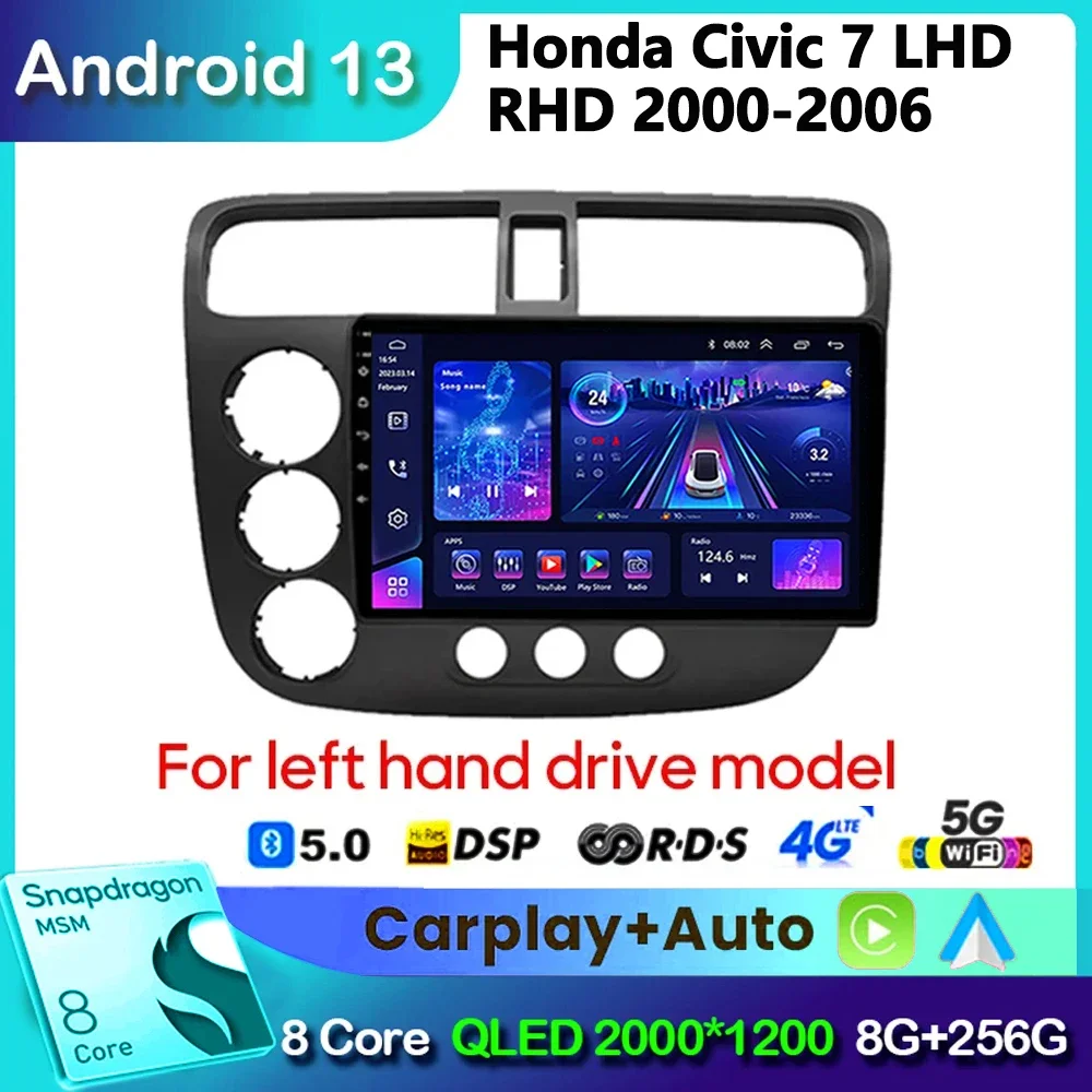 Автомобильное радио Android для Honda Civic 7 LHD RHD 2000-2006, навигация, GPS, авто стерео, 5G, Wi-Fi, видео Bluetooth, без 2din DVD Carplay
Автомобильное радио Android для Honda Civic 7 LHD RHD 2000-2006, навигация, GPS, авто стерео, 5G, Wi-Fi, видео Bluetooth, без 2din DVD Carplay