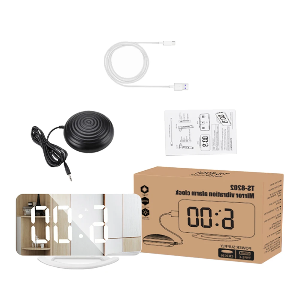Digital Clock Alarm Clocks Bedroom Bedside Loud Small Office Mirror Design Timepiece ABS Waterproof
Digital Clock Alarm Clocks Bedroom Bedside Loud Small Office Mirror Design Timepiece ABS Waterproof
