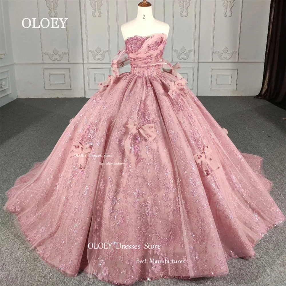OLOEY Gorgeous Glitter 15 17 Quinceanera Dresses Wedding Dresses Sweetheart Appliques Bows Ball Gown A-Line Tulle Birthday Party
OLOEY Gorgeous Glitter 15 17 Quinceanera Dresses Wedding Dresses Sweetheart Appliques Bows Ball Gown A-Line Tulle Birthday Party