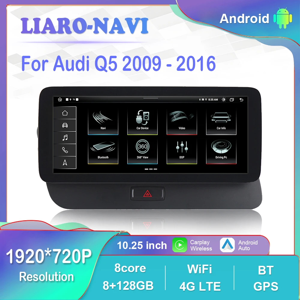 10.25 inch for Audi Q5 2009 - 2016 1920*720 HD Touch Screen Android Car Radio Video Multimedia Player GPS 4G WiFi Bluetooth
10.25 inch for Audi Q5 2009 - 2016 1920*720 HD Touch Screen Android Car Radio Video Multimedia Player GPS 4G WiFi Bluetooth