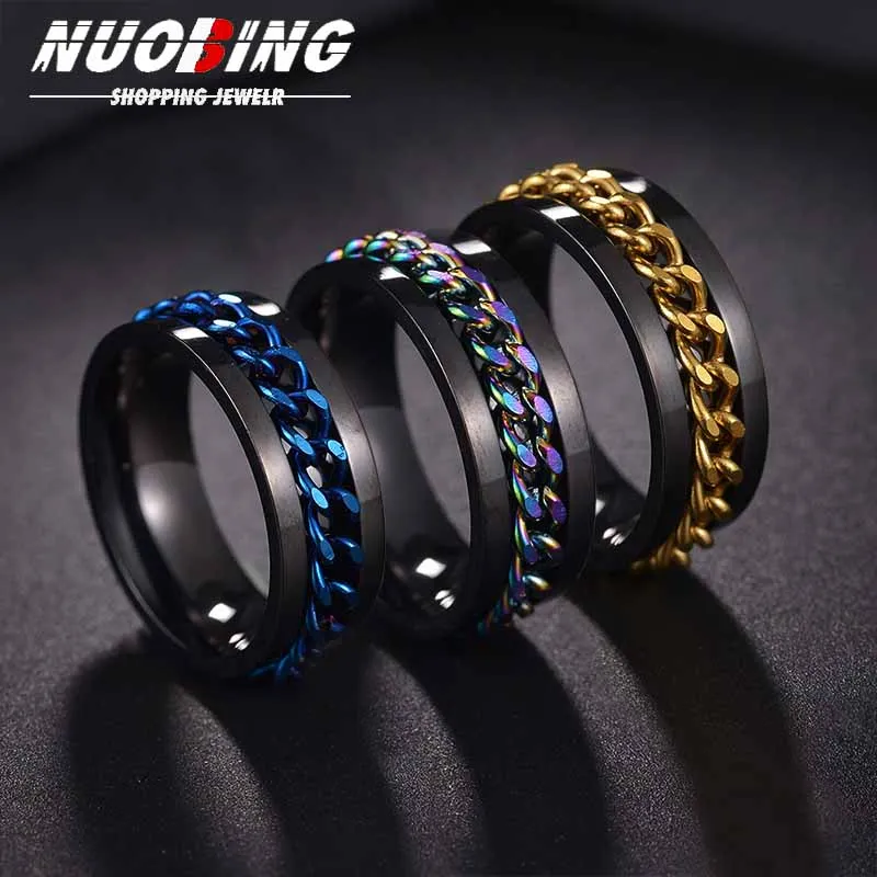 Fashionable And Cool Stainless Steel Cuban Chain With Rotatable Pressure Relief Ring Suitable For Both Men And Women Jewelry
Fashionable And Cool Stainless Steel Cuban Chain With Rotatable Pressure Relief Ring Suitable For Both Men And Women Jewelry