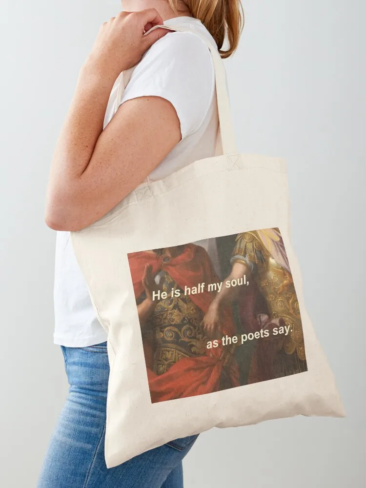 he is half my soul Tote Bag Customizable tote bag Big bag Candy bags Canvas shoulder
he is half my soul Tote Bag Customizable tote bag Big bag Candy bags Canvas shoulder