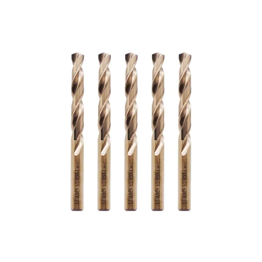 1 2 Inch Inch M35 Cobalt HSS Jobber Length Twist Drill Bit with Straight Shank,Heavy Duty, Pack of 5 PCS, Drilling for Cast Iron
1 2 Inch Inch M35 Cobalt HSS Jobber Length Twist Drill Bit with Straight Shank,Heavy Duty, Pack of 5 PCS, Drilling for Cast Iron