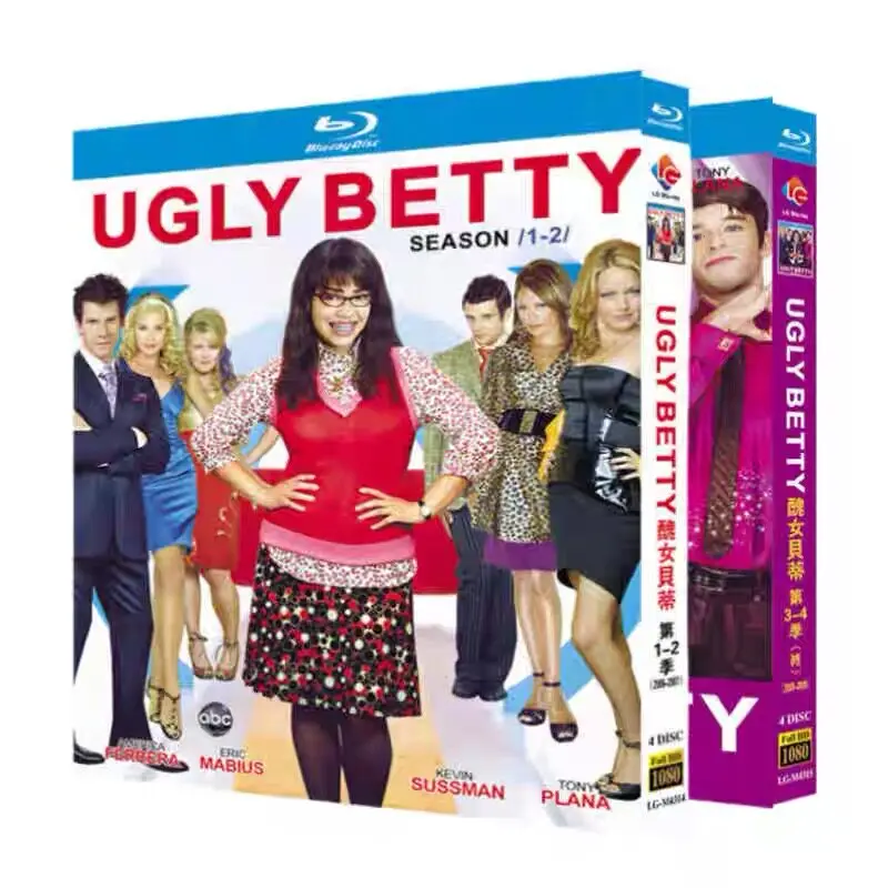 Ugly Betty Seasons 1–4 Blu-ray High Definition TV Series BD Discs Box Set with English Chinese Traditional Japanese Subtitles
Ugly Betty Seasons 1–4 Blu-ray High Definition TV Series BD Discs Box Set with English Chinese Traditional Japanese Subtitles