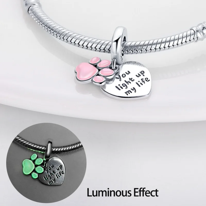Original 925 Sterling Silver Colorful Night Light Pink Cute Claw Charms Pendant For Women Fine DIY Birthday Party Jewelry Gifts
Original 925 Sterling Silver Colorful Night Light Pink Cute Claw Charms Pendant For Women Fine DIY Birthday Party Jewelry Gifts