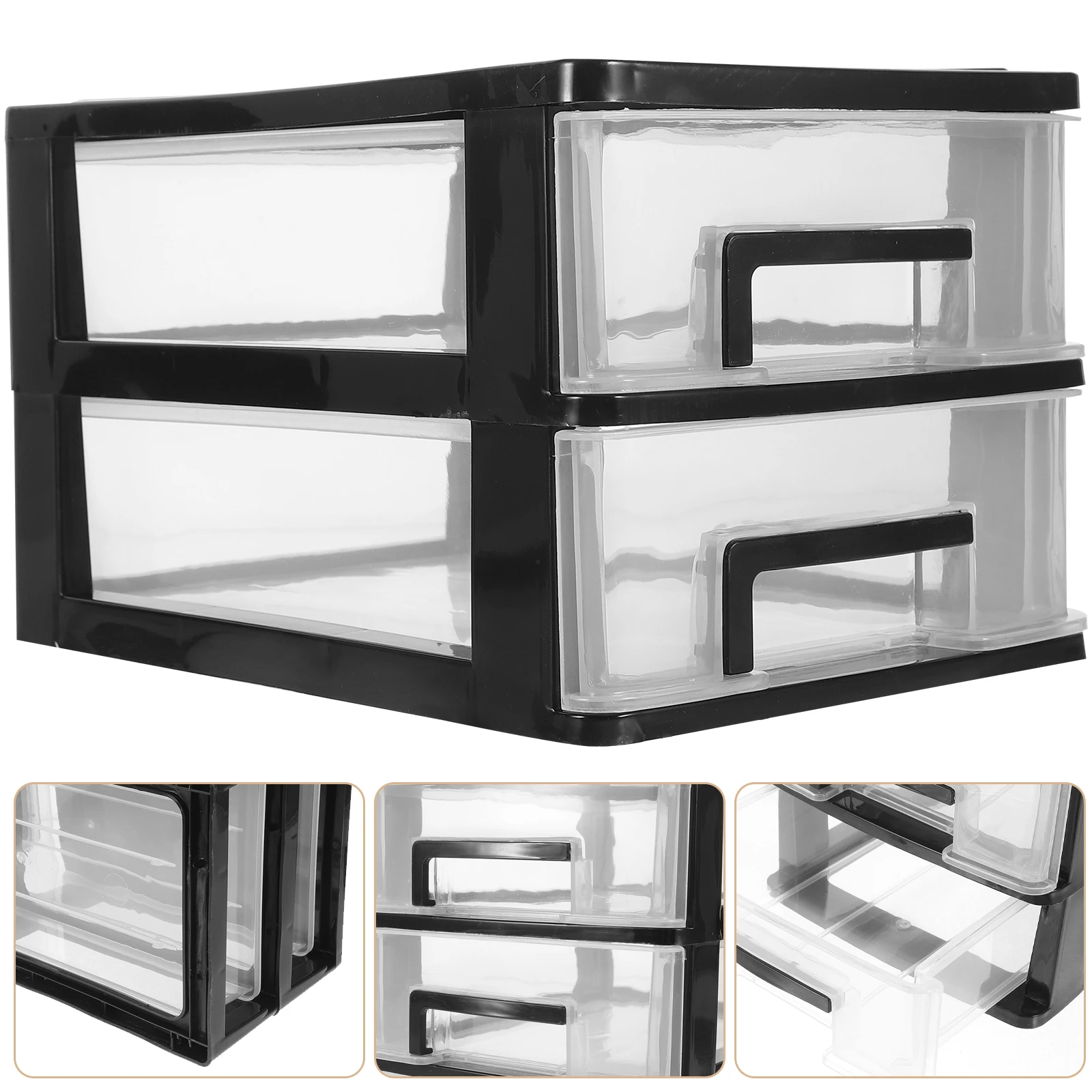 2 Layers Black Clear Desktop Storage Box Drawer Type Cosmetics Organizer Mascara Eyebrow Pencil Makeup Brush Tidy
2 Layers Black Clear Desktop Storage Box Drawer Type Cosmetics Organizer Mascara Eyebrow Pencil Makeup Brush Tidy