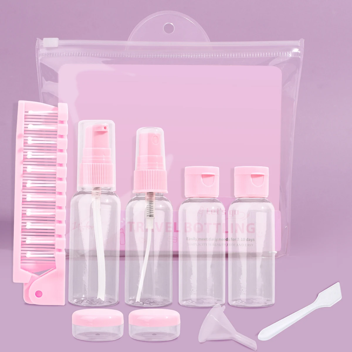 9 travel bottle sets, used for toiletries, can be reloaded with travel containers, travel essentials.
9 travel bottle sets, used for toiletries, can be reloaded with travel containers, travel essentials.