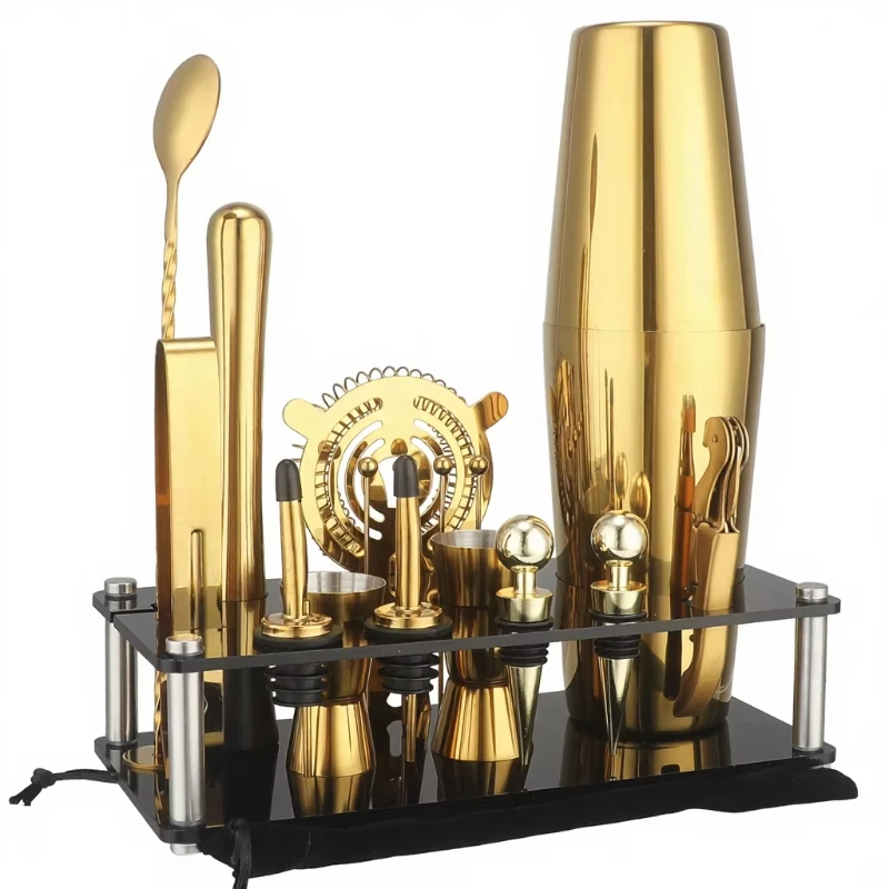 Creative Stainless Steel 17 Piece Bartender Tool Set Cocktail Portable Bar Utensils Mixer Set Simple Design
Creative Stainless Steel 17 Piece Bartender Tool Set Cocktail Portable Bar Utensils Mixer Set Simple Design