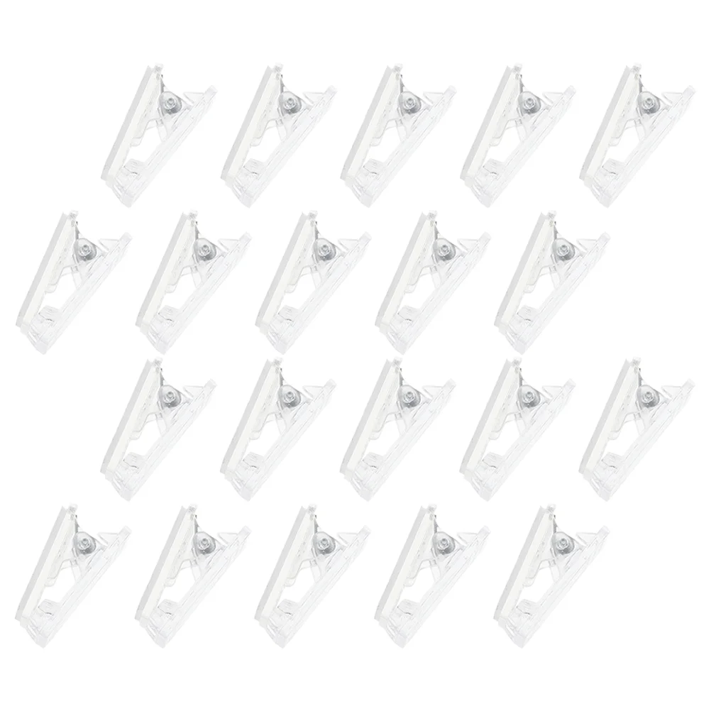 20 Pcs Self-adhesive Clip Wall Clear Plastic Spring Badge Name Cards Pp Clips for Hanging Clamp
20 Pcs Self-adhesive Clip Wall Clear Plastic Spring Badge Name Cards Pp Clips for Hanging Clamp