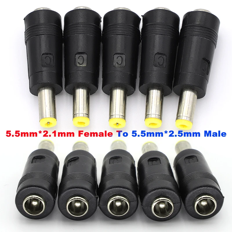 5/10PCS 5.5 X 2.1mm Female To 5.5 X 2.5mm Male DC Power Connector Adapter Laptop 5.5*2.1 Female To Male 5.5*2.5
5/10PCS 5.5 X 2.1mm Female To 5.5 X 2.5mm Male DC Power Connector Adapter Laptop 5.5*2.1 Female To Male 5.5*2.5