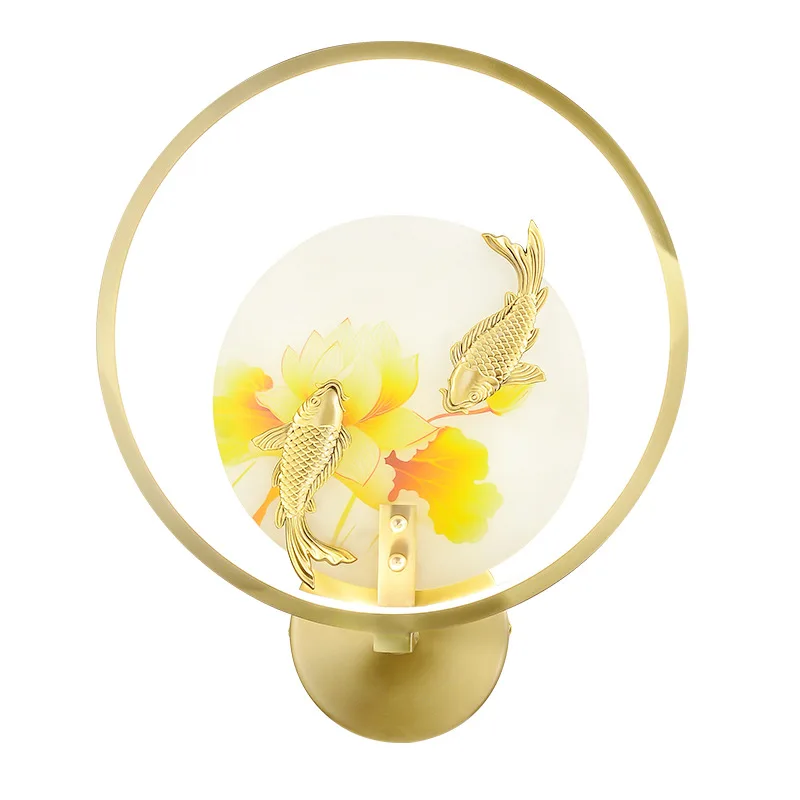 All copper, wall lamp, creative simplicity, zen, bedroom bedside, round, minimalist eye protection 
All copper, wall lamp, creative simplicity, zen, bedroom bedside, round, minimalist eye protection