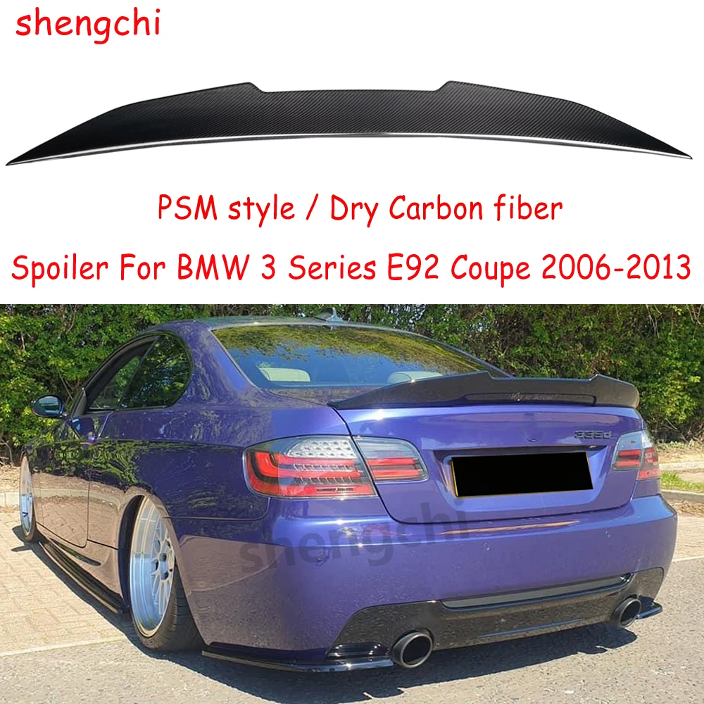 E92 PSM Style Сухой задний спойлер багажника из углеродного волокна для BMW 3 серии 2-дверный купе E92 325d 330d 328i 330i 335i Спойлер 2006-2013
E92 PSM Style Сухой задний спойлер багажника из углеродного волокна для BMW 3 серии 2-дверный купе E92 325d 330d 328i 330i 335i Спойлер 2006-2013