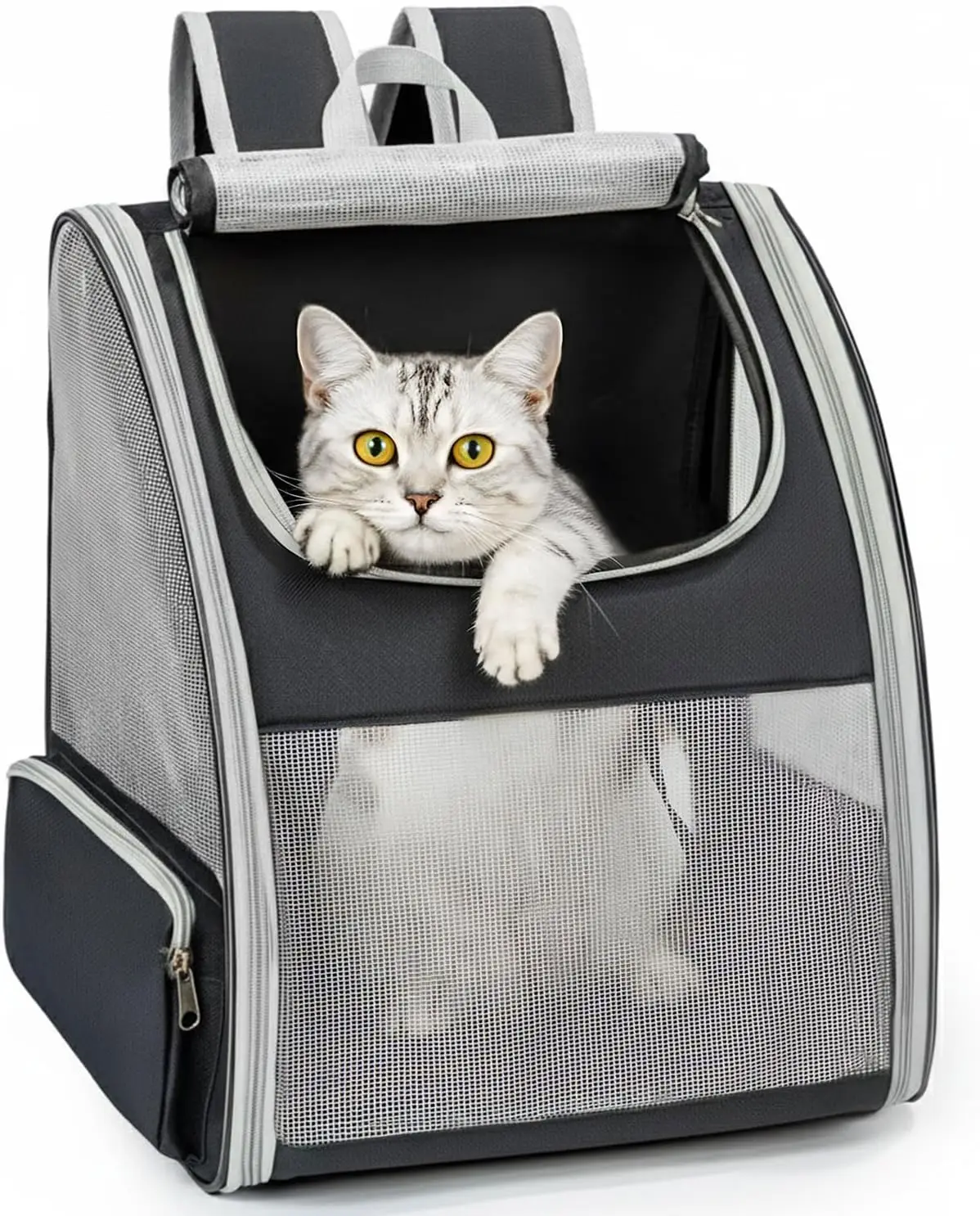 Conlun Cat Backpack Carrier for Small Dogs and Cats Fit Up to 15 Lbs,Small Dog Backpack, Foldable with 3-Side Mesh Windows, Pet Carrier for Travel & Hiking Friendly,Gray
Conlun Cat Backpack Carrier for Small Dogs and Cats Fit Up to 15 Lbs,Small Dog Backpack, Foldable with 3-Side Mesh Windows, Pet Carrier for Travel & Hiking Friendly,Gray