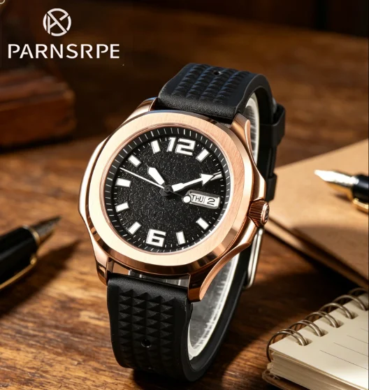 Luxury Rose Gold Barrel Shape man watch Watch for Men NH36 Movement 42mm Automatic watch Large Dial Sapphire Crystal 316L case
Luxury Rose Gold Barrel Shape man watch Watch for Men NH36 Movement 42mm Automatic watch Large Dial Sapphire Crystal 316L case