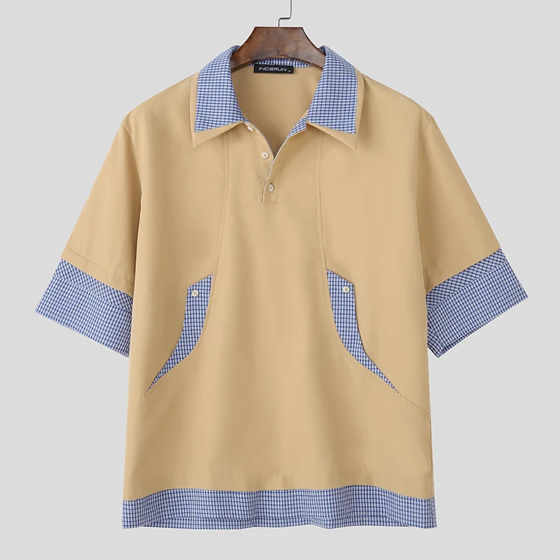 Мужская рубашка INCERUN в клетку, с лацканами, короткий рукав, летняя, уличная одежда, свободный крой, модная повседневная рубашка 2026, мужские топы
Мужская рубашка INCERUN в клетку, с лацканами, короткий рукав, летняя, уличная одежда, свободный крой, модная повседневная рубашка 2026, мужские топы