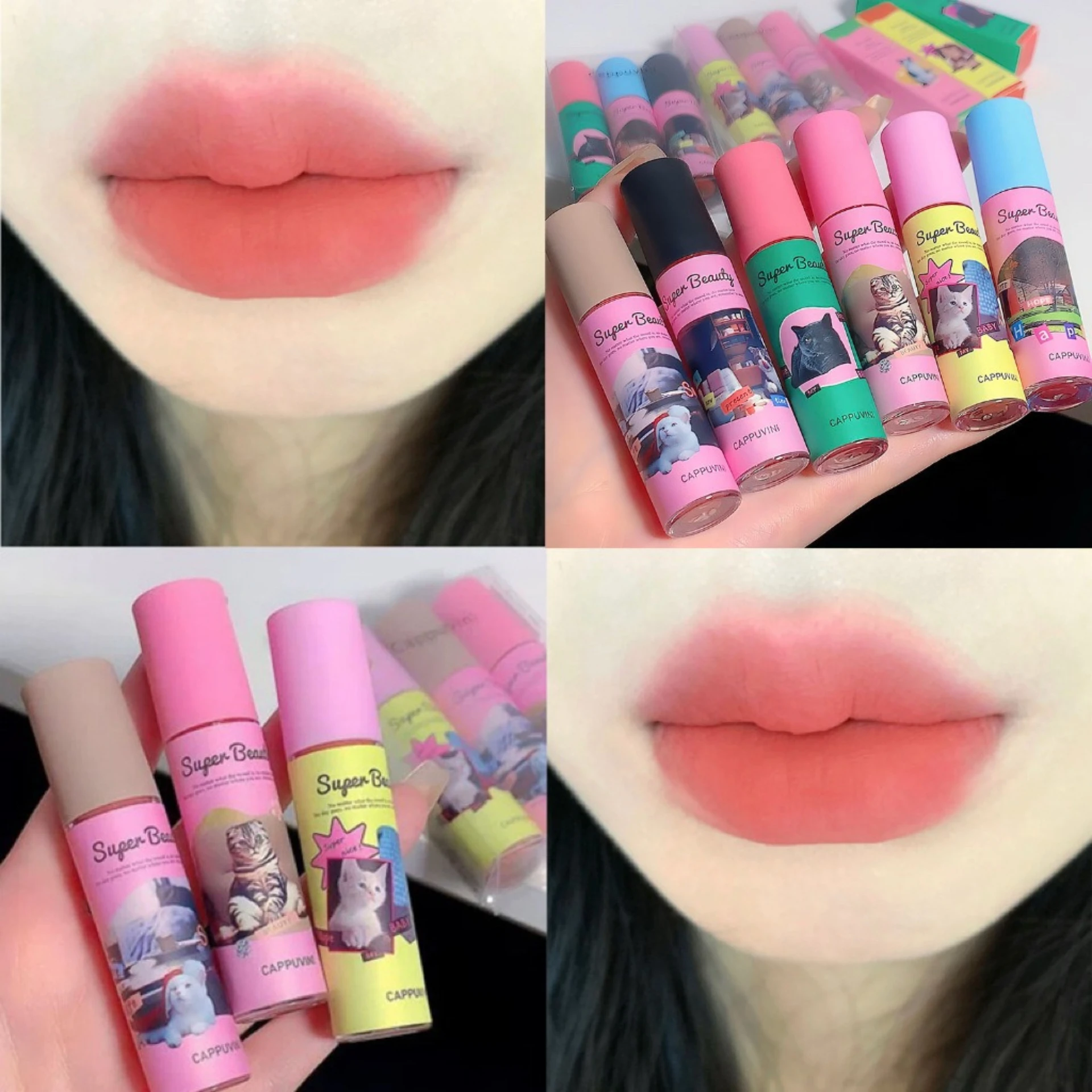 Cat lip glaze matte easy to color improve complexion long-lasting not easy to decolorize lipstick soft mist high value Makeup
Cat lip glaze matte easy to color improve complexion long-lasting not easy to decolorize lipstick soft mist high value Makeup