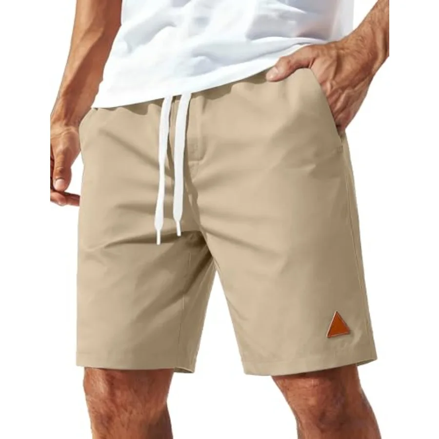 COOFANDY Mens 9" Casual Shorts with Zipper Pocket Elastic Waist Drawstring Chinos Short Summer Lightweight Cotton Shorts
COOFANDY Mens 9" Casual Shorts with Zipper Pocket Elastic Waist Drawstring Chinos Short Summer Lightweight Cotton Shorts