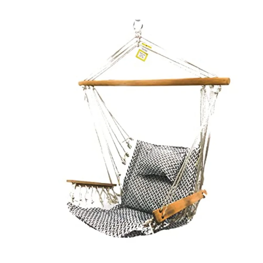 Hammock Chair Hanging Rope Swing *12 Patterns Quality Comfortable and Breathable Fabric - Indoor/Outdoor - Grey Herringbone Pat
Hammock Chair Hanging Rope Swing *12 Patterns Quality Comfortable and Breathable Fabric - Indoor/Outdoor - Grey Herringbone Pat
