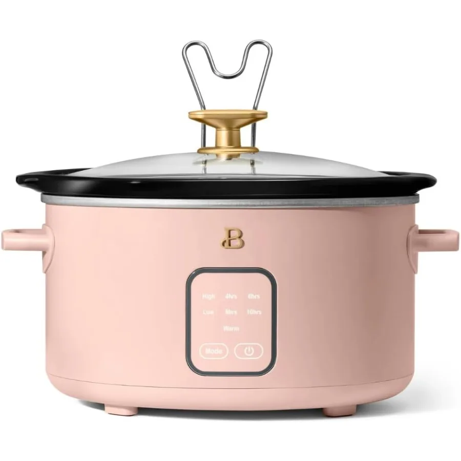 4-Quart Slow Cooker with Touch-Activated Display Programmable Digital Controls Removable Non-Stick Pot Keep Warm Function Rose
4-Quart Slow Cooker with Touch-Activated Display Programmable Digital Controls Removable Non-Stick Pot Keep Warm Function Rose