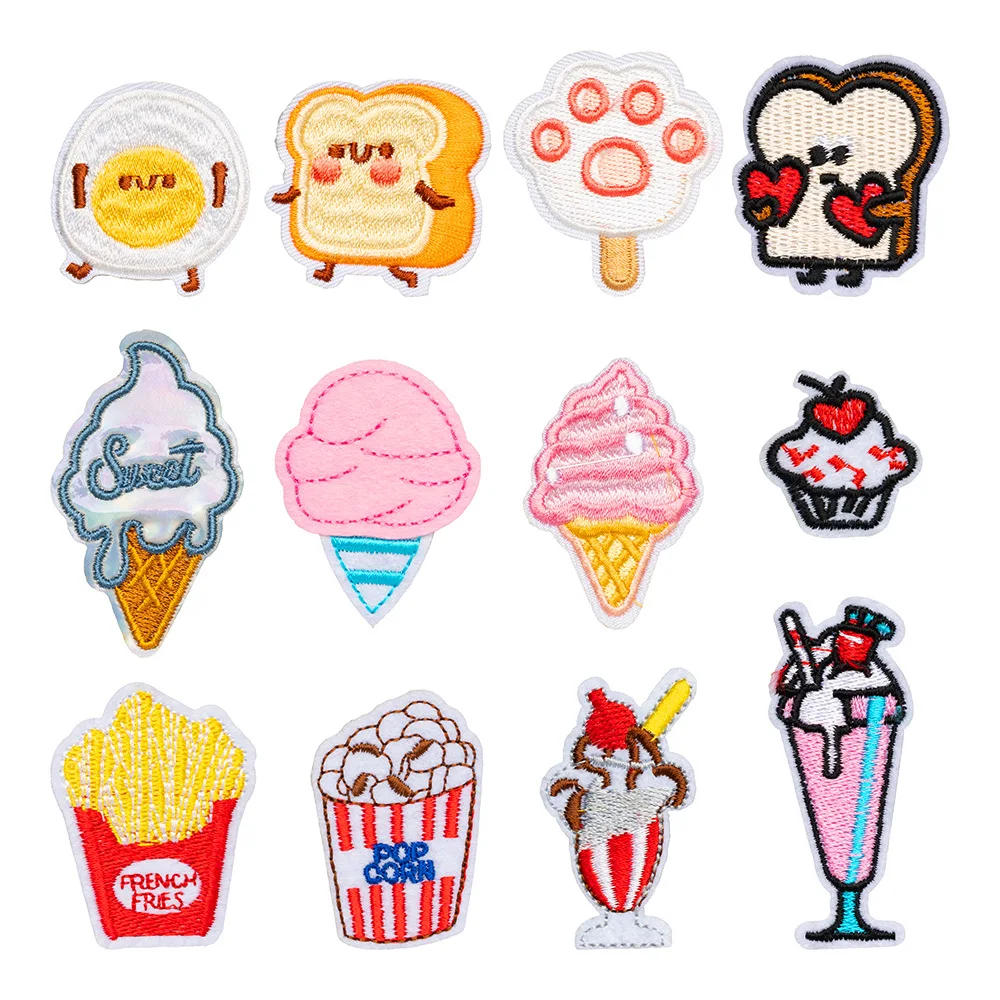 Ice cream sandwich cute embroidery patch sticker DIY adhesive back ironing patches embroidery seal cartoon pattern cloth Scp
Ice cream sandwich cute embroidery patch sticker DIY adhesive back ironing patches embroidery seal cartoon pattern cloth Scp