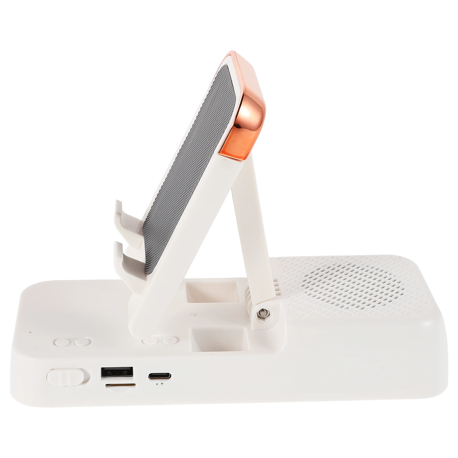 Adjustable Foldable Phone Stand With Wireless Speaker Multifunctional Desktop Cellphone Holder For Office Desk Accessories 
Adjustable Foldable Phone Stand With Wireless Speaker Multifunctional Desktop Cellphone Holder For Office Desk Accessories