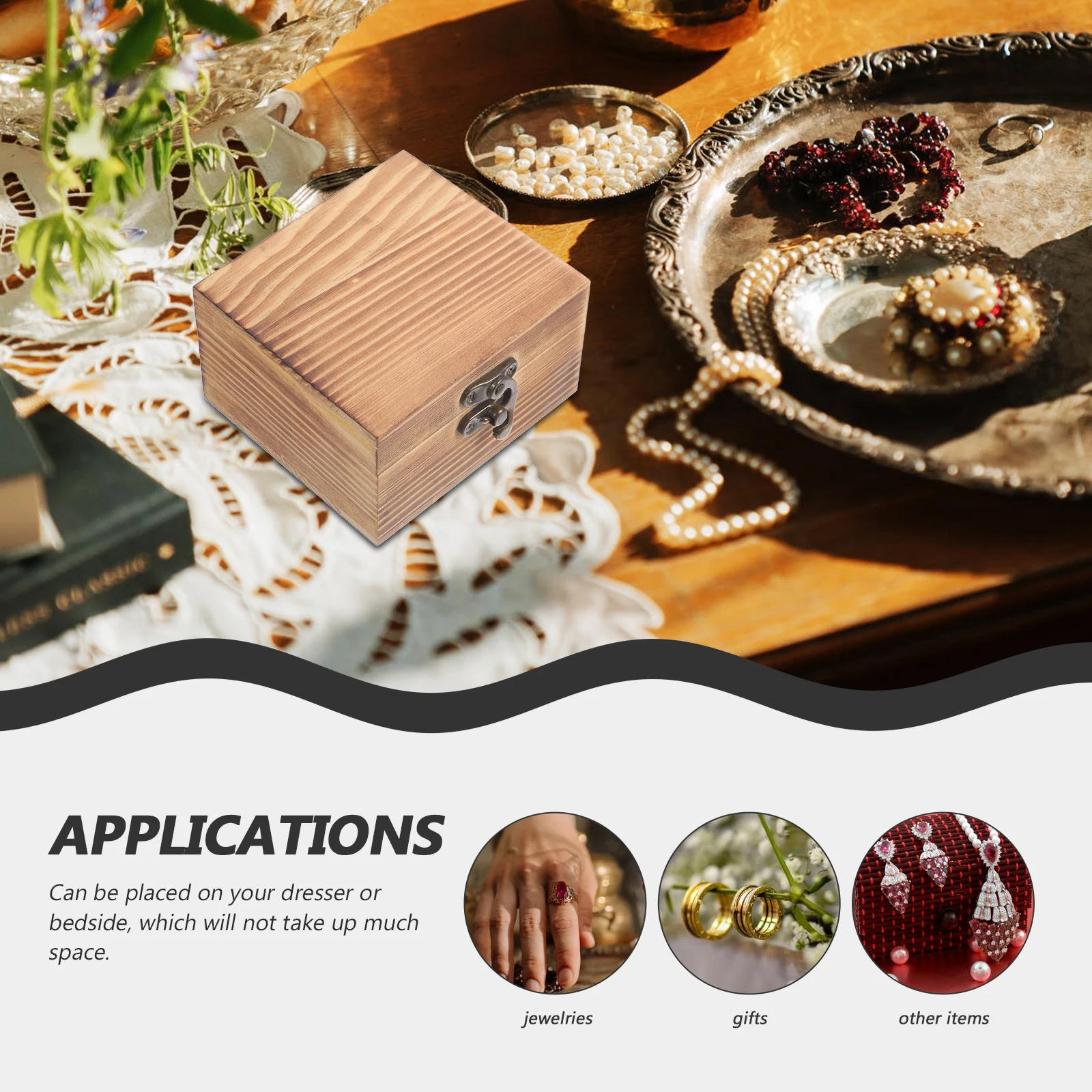 Retro Wooden Jewelry Vintage Storage Container Lid Latch Watches Glasses Crafts Keepsakes Organizer Small Trinket Earring
Retro Wooden Jewelry Vintage Storage Container Lid Latch Watches Glasses Crafts Keepsakes Organizer Small Trinket Earring