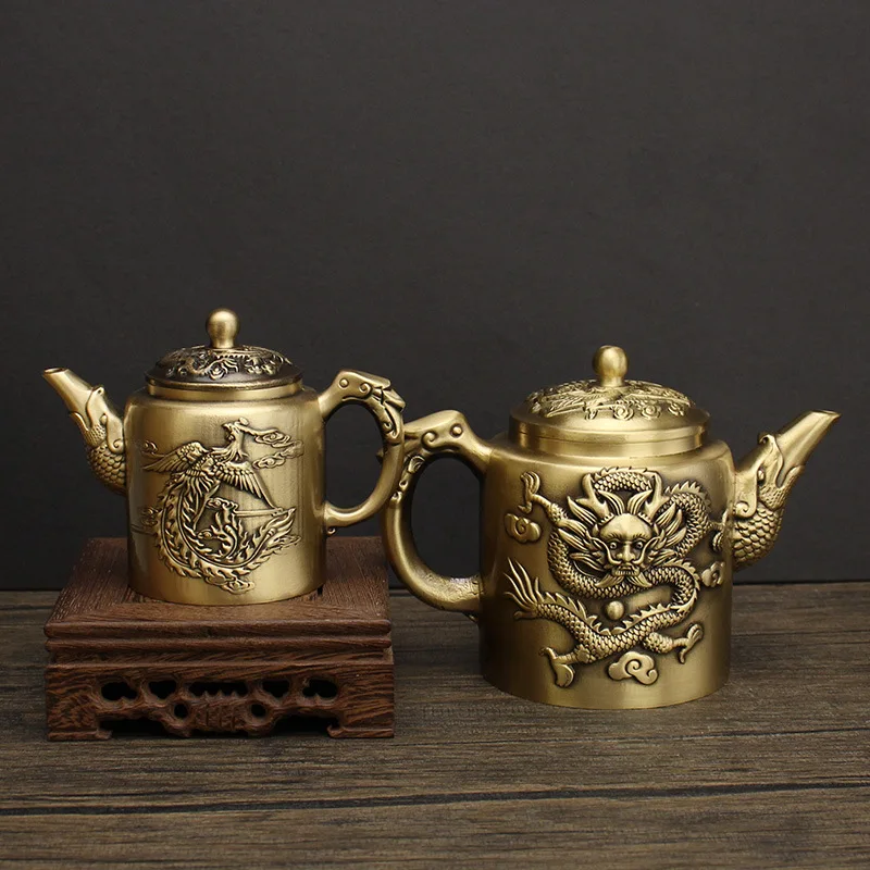 All Brass Large Capacity Dragon And Phoenix Kung Fu Landscape Teapot Home Office Tea Set Decoration Ornament
All Brass Large Capacity Dragon And Phoenix Kung Fu Landscape Teapot Home Office Tea Set Decoration Ornament