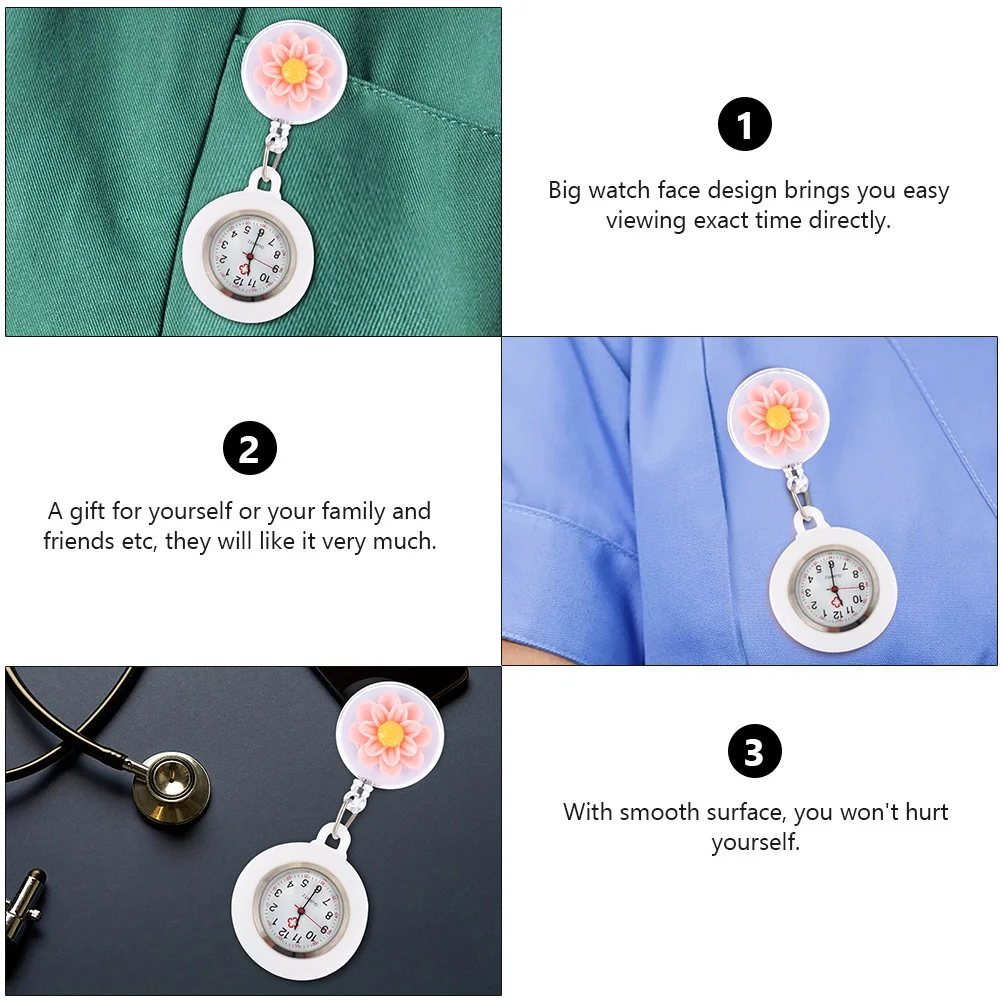 Silicone Nurse Watch Design Large Dial Clip-on Retractable Watch for Nurses Hospital Work Fashion
Silicone Nurse Watch Design Large Dial Clip-on Retractable Watch for Nurses Hospital Work Fashion