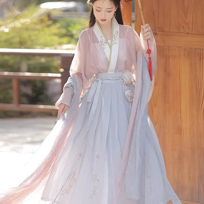 Female Song Style Women's Han Chinese Clothing Aircraft Sleeve Waist-High Ruqun Elegant Full Set of Student Fairy
Female Song Style Women's Han Chinese Clothing Aircraft Sleeve Waist-High Ruqun Elegant Full Set of Student Fairy