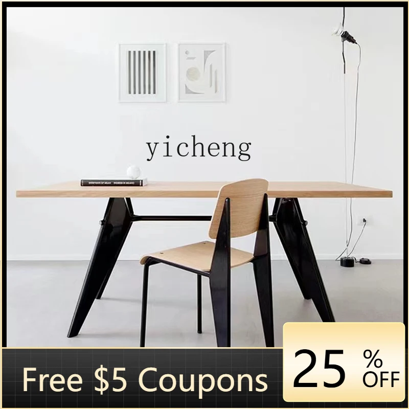 XL work table Nordic solid wood rectangular modern simple dining table long table