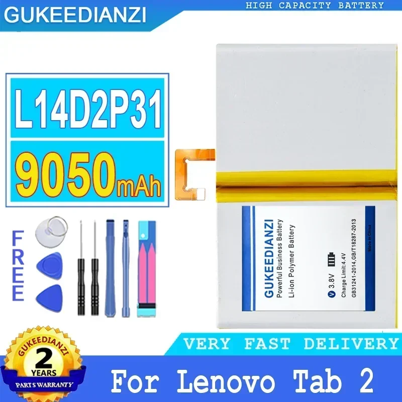 9050mAh 14D2P31 сменный аккумулятор большой емкости для Lenovo Tab 2 A7600-F Tab2
9050mAh 14D2P31 сменный аккумулятор большой емкости для Lenovo Tab 2 A7600-F Tab2