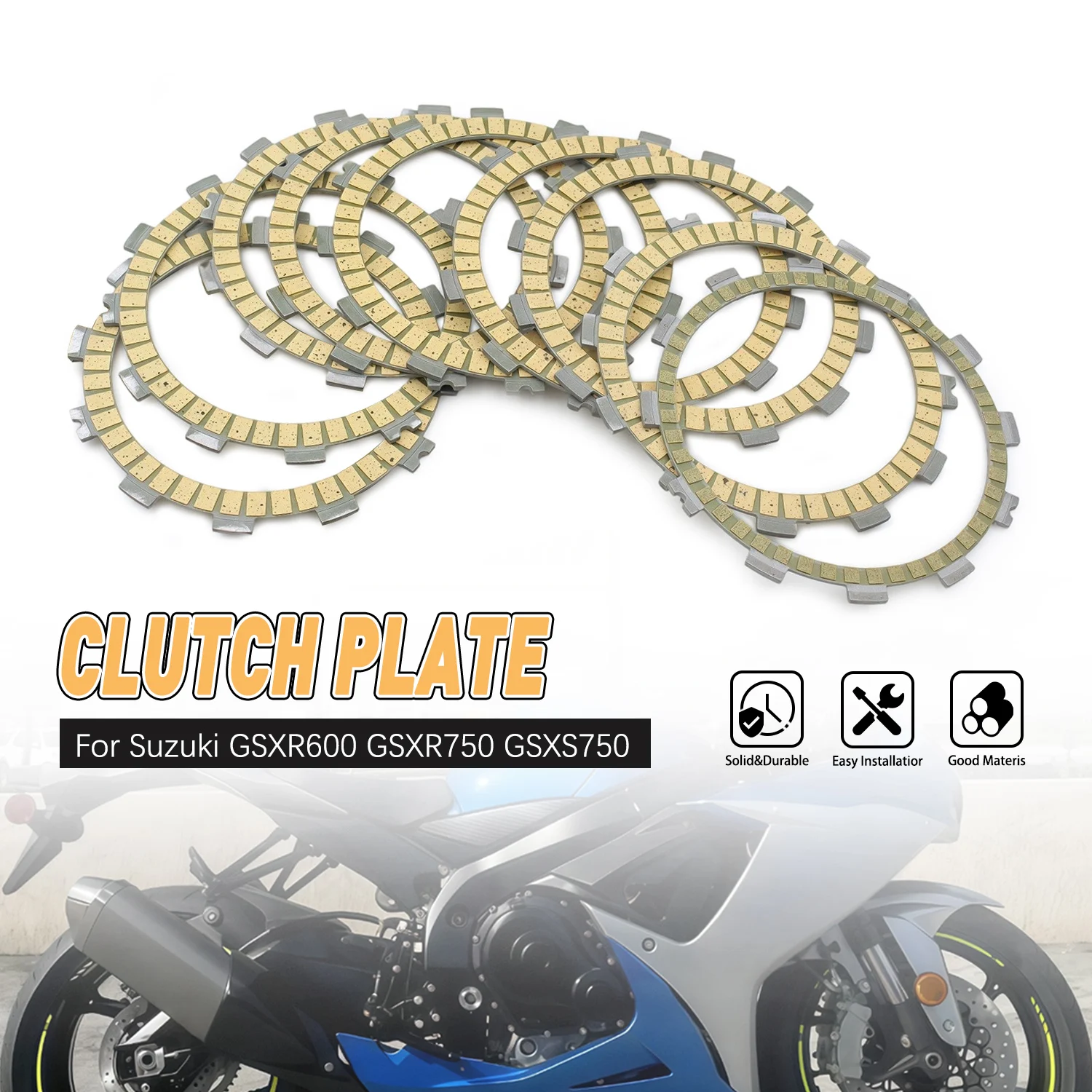 Clutch Plates Friction Steel Plates Motorcycle Parts For Suzuki GSXR750 2006-2021 GSXR600 2008-2021 GSXS750 2015-2020
Clutch Plates Friction Steel Plates Motorcycle Parts For Suzuki GSXR750 2006-2021 GSXR600 2008-2021 GSXS750 2015-2020