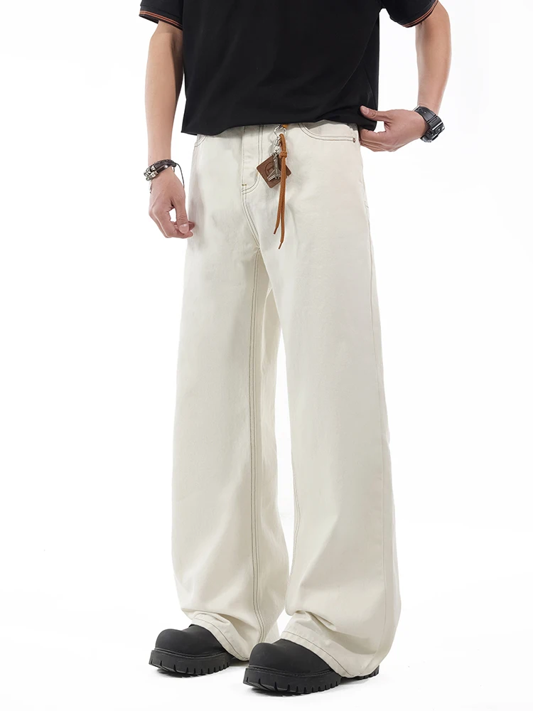 KSTUN Men's Clean Fit Loose Flared Jeans Beige Vintage Washed Bootcut Denim Pants Male Casual Daily Streetwear No Accessories
KSTUN Men's Clean Fit Loose Flared Jeans Beige Vintage Washed Bootcut Denim Pants Male Casual Daily Streetwear No Accessories