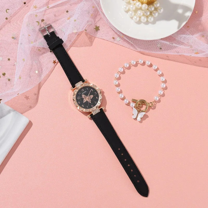 1/2PCS Women Watch Set Quartz Wristwatch Luxury Crystal Rhinestone Pearl Quartz Watches Butterfly Watches Bracelet Set No Box
1/2PCS Women Watch Set Quartz Wristwatch Luxury Crystal Rhinestone Pearl Quartz Watches Butterfly Watches Bracelet Set No Box