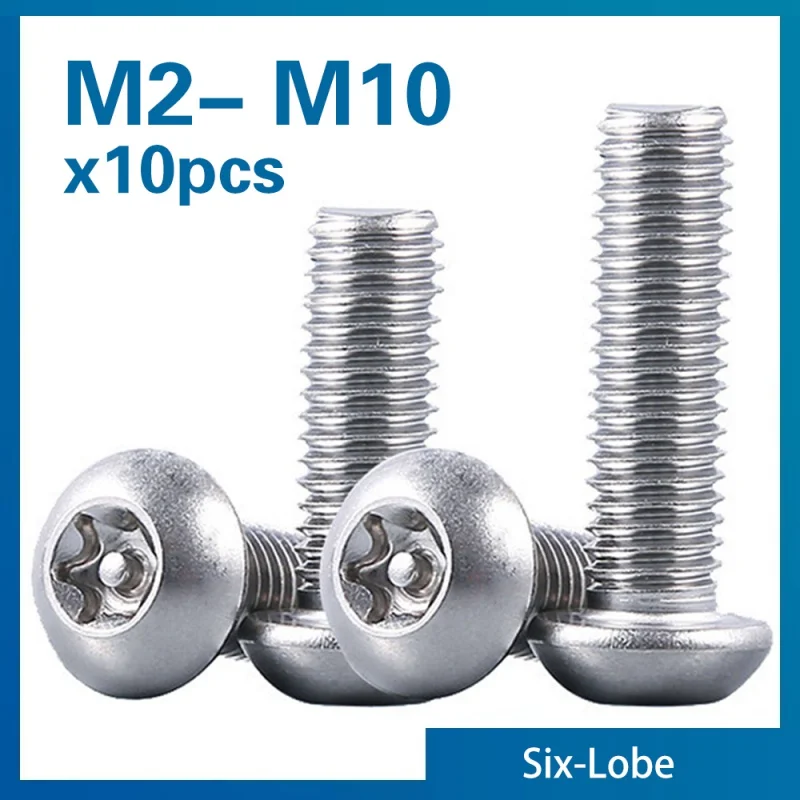 10pcs/lot M2 M2.5 M3 M4 M5 M6 M8 M10 A2-70 Stainless Steel Torx Button Head Tamper Proof Seecurity Screws
10pcs/lot M2 M2.5 M3 M4 M5 M6 M8 M10 A2-70 Stainless Steel Torx Button Head Tamper Proof Seecurity Screws