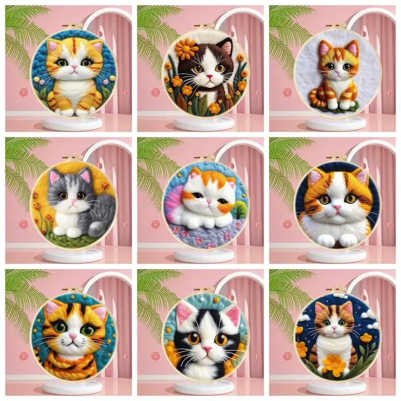 GATYZTORY Needle Felting Starter Kit Cat Pattern Wool Felting Painting Diy Crafts Handmade For Home Decoraion 20x20cm New
GATYZTORY Needle Felting Starter Kit Cat Pattern Wool Felting Painting Diy Crafts Handmade For Home Decoraion 20x20cm New