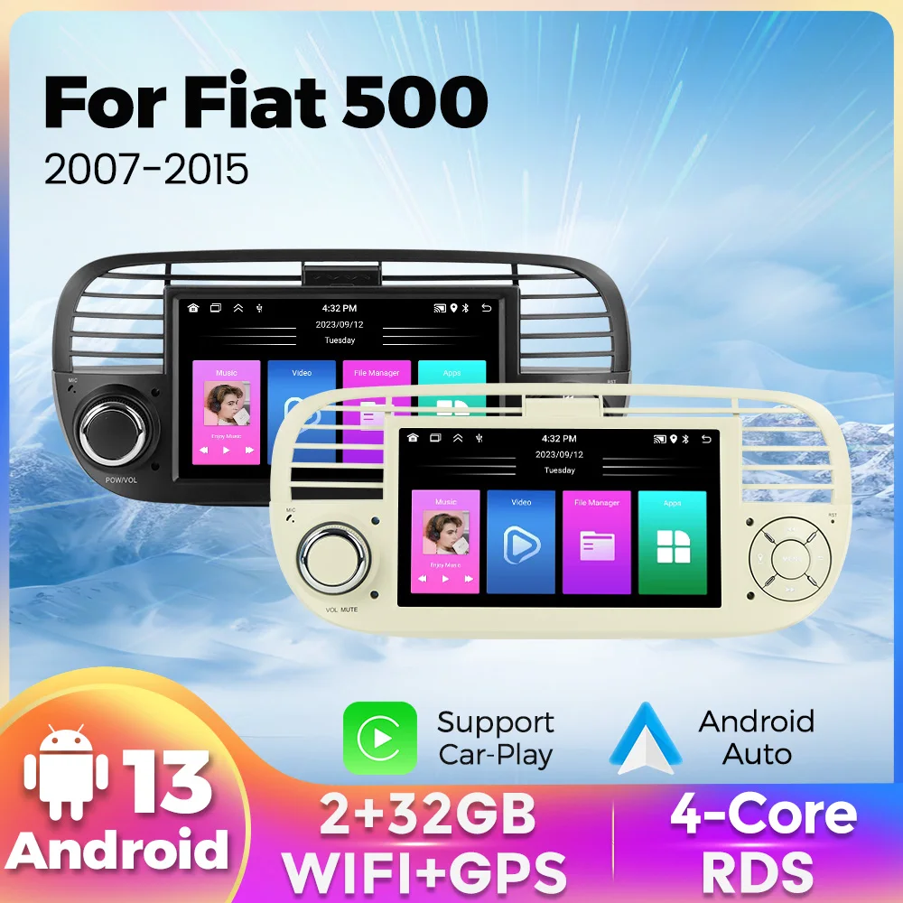 2Din Android 13 7inch Car Radio Stereo For Fiat 500 2007-2015 Multimedia Player GPS Navigation Support Car-play Android Auto
2Din Android 13 7inch Car Radio Stereo For Fiat 500 2007-2015 Multimedia Player GPS Navigation Support Car-play Android Auto