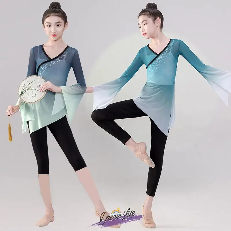 Children's Classical adient Dance Costume Set Rhinestone Embroidered awl Performance orm Practice Suit Summer Wear
Children's Classical adient Dance Costume Set Rhinestone Embroidered awl Performance orm Practice Suit Summer Wear